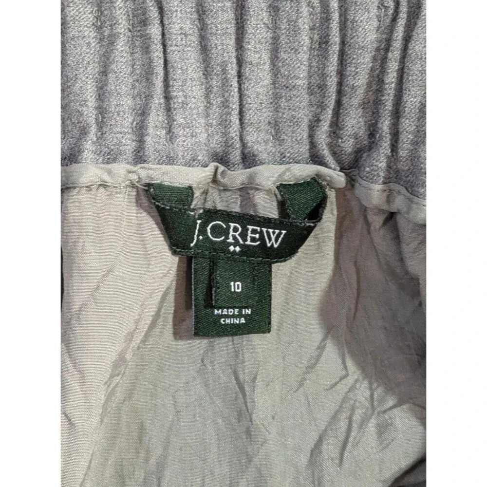 J. Crew Gray Pull On Stretch Waist Wool Blend Sidewalk Skirt - Size 10 Womens